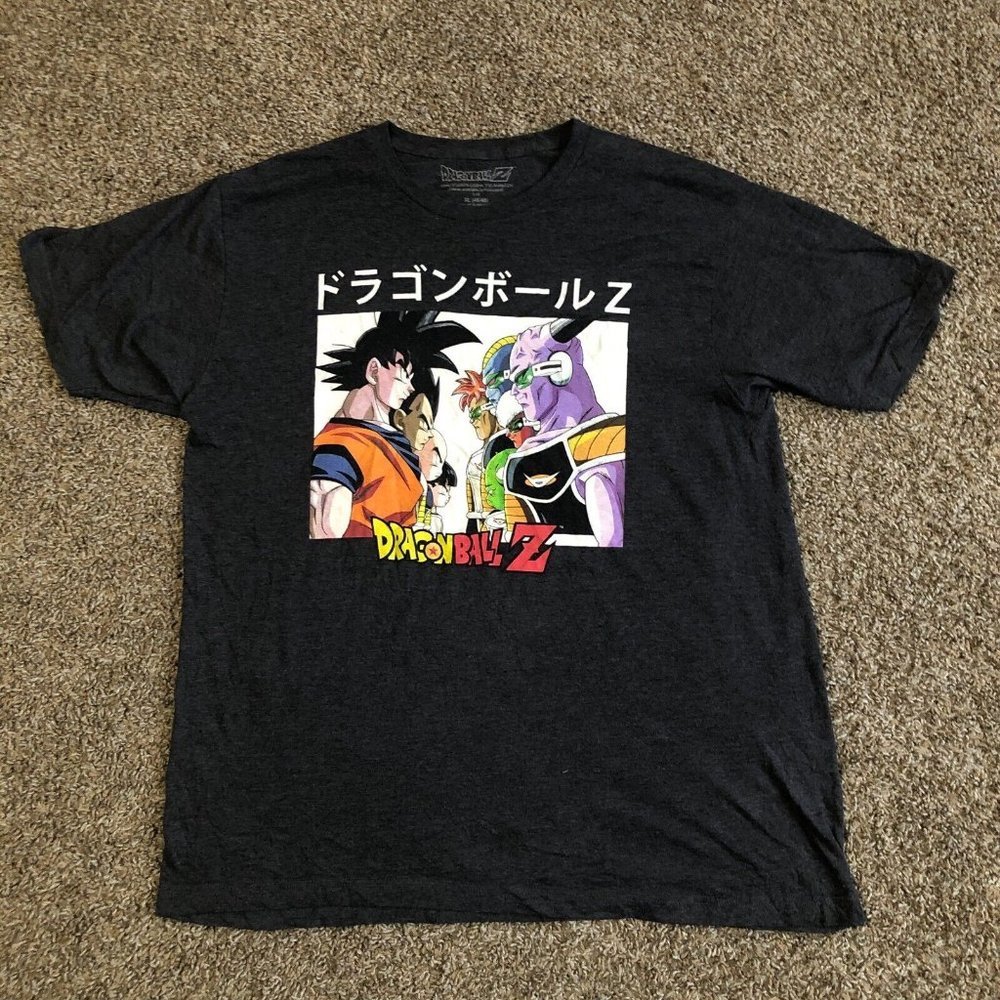 Dragon Ball Z Shirt Extra Large Gray Goku Vegeta Krillin Piccolo Saiyan Tee Mens